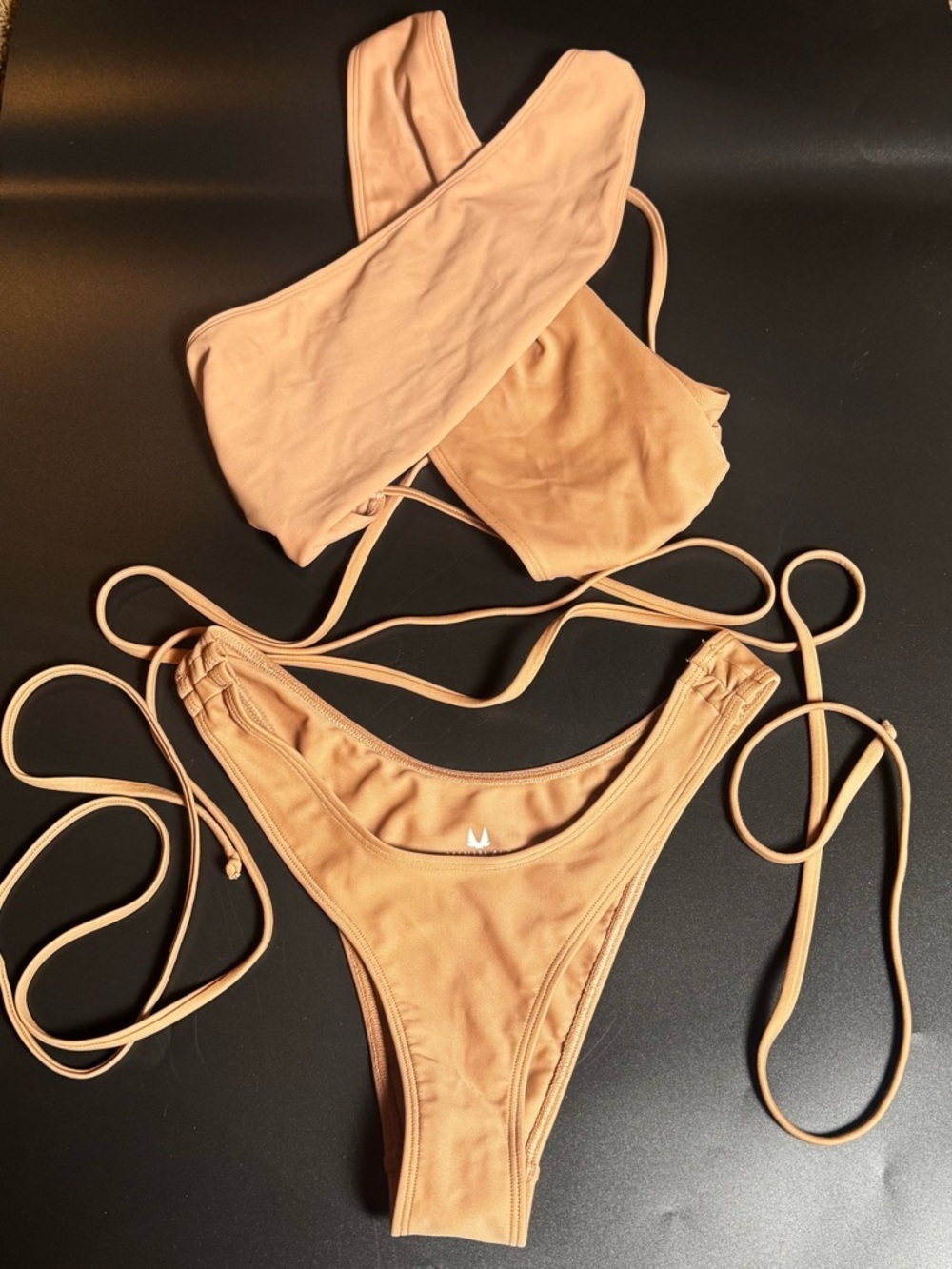 Minimale Animale Taupe Wrap Monokini One Piece Swimsuit Small - Picture 3 of 6